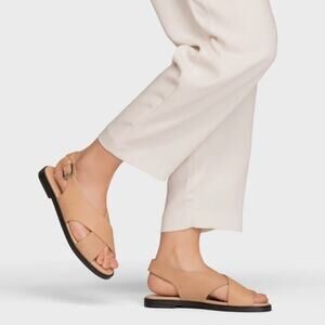 New W/O Box Matt & Nat Vegan Criss Cross Neutral Comfort Sandals Size 40 US 9